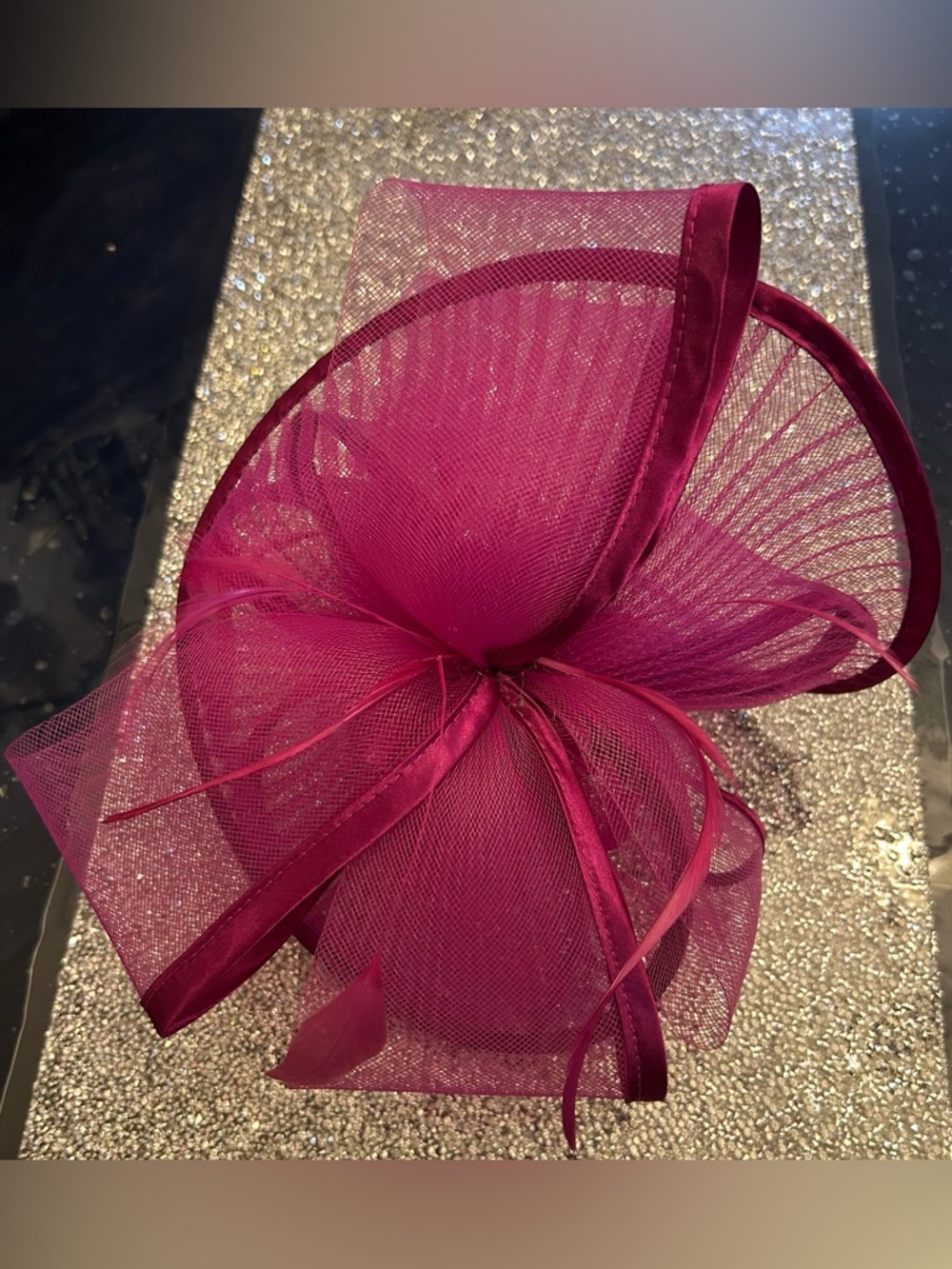 Bellissima Fuchsia Millinery Collection Headband Derby 🐎 Style - Picture 3 of 4